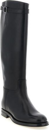 Churchs Womens Black Calfskin Over The Knee Shoe