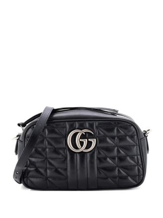 Gucci GG Marmont Shoulder Bag Mixed Matelasse Leather Small crossbody bag - Black