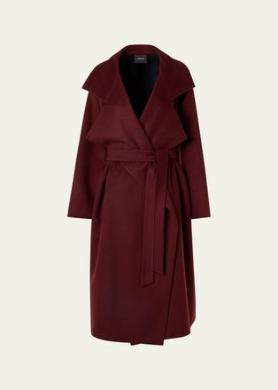 Akris Tasha Cashmere Double-Face Wrap Coat