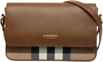 Burberry Borsa a tracolla Pre-owned in tela e pelle Nova Check - - Pre-owned - Donna - Marrone - ONE SIZE