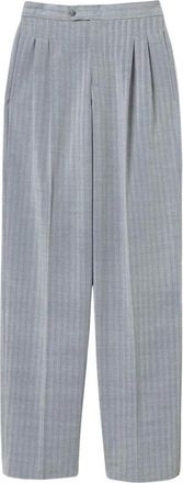 Twinset Broeken, Dames, Grijs, L, Elegante Broek met Rechte Pijpen