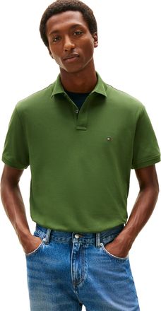 Tommy Hilfiger Mens 1985 Classic Short Sleeve Polo, Mountain Pine Large