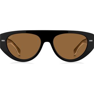 BOSS 56mm Full Rim Sunglasses in Black Multicolor at Nordstrom Rack