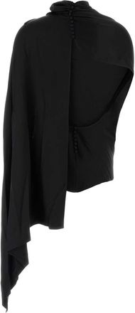 Magda Butrym Womens Blouse Black Silk