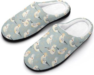 Generic Cute Cockatiel Birds Womens Slippers Winter Warm House Shoes Indoor Outdoor Hotel Slipper