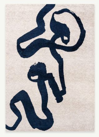 Novatrend Alfombra moderna tejida plana Azul 140x200 cm