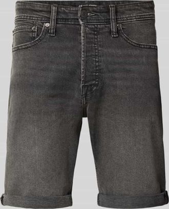 Jack & Jones Jack & Jones Regular Fit Jeansshorts mit Umschlag Modell RICK in Anthrazit, Gr&ouml;&szlig;e XXL