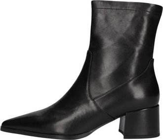 Stefano Lauran Enkellaarsjes - Dames - Schoenen - Zwart - Maat: 39 1/2 EU Leer