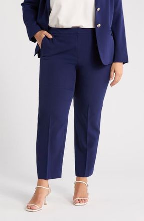 Kasper Elastic Back Pants in Kasper Navy at Nordstrom, Size 20W