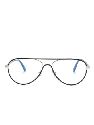 Tom Ford Eyewear FT5897B bril met piloten montuur - Zwart