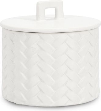 BIZZOTTO White Twine candle w-lid ø14.5