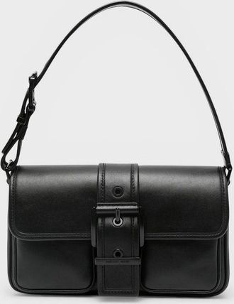 Michael Kors Womens Colby Buckle Flap Bag Black - Size: O/S