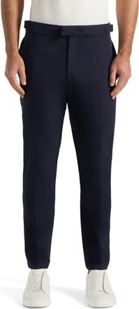 Mani&egrave;re De Voir Aiden Slim Fit Stretch Trousers in Navy at Nordstrom, Size 38