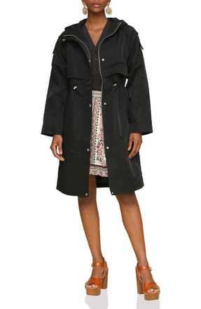 Avec Les Filles Hooded Utility Coat in Black at Nordstrom, Size Xx-Small