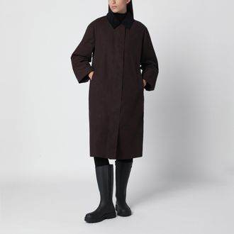 Tretorn Cappotto Dawn marrone scuro in misto cotone