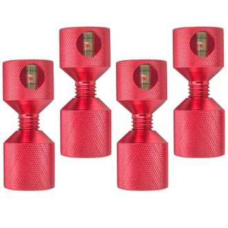 OEM Pasadores De 1-1/8 Con Dos Orificios, Nivel Incorporado, Aluminio 6061, Pasador De Alineaci&oacute;n De Brida De 2 Orificios Con Acabado Rojo &Oacute;xido Anodizado