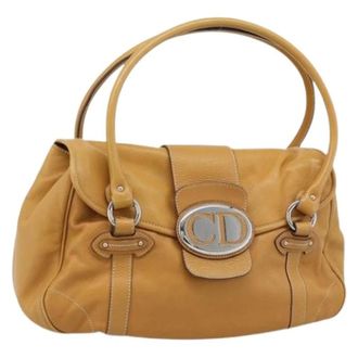 Dior Pre-owned Hand Bag - Dames - Vintage Schoudertas - Geel - ONE Size - Leer - Vintage