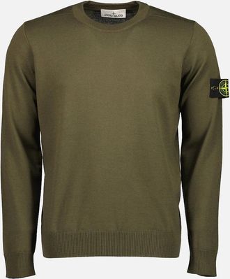 Stone Island Mens Light RWS Pure Wool Knitted Sweatshirt - Blue - Size: 38