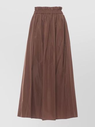 Herno elastic waistband maxi skirt gathered pockets