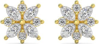 Pompeii3 1/2Ct Marquise Star Diamond Earrings 14k Gold Earrings Lab Grown