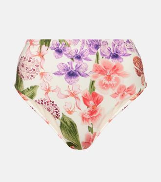 Agua Bendita Floral high-rise bikini bottoms