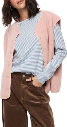 Wishlist Faux Shearling Vest in Pink at Nordstrom Rack, Size Medium