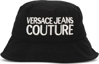 Versace Jeans Couture Vissershoed met geborduurd logo - Zwart