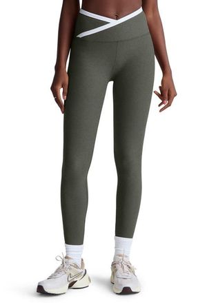 Beyond Yoga Spacedye Outlines High Waist Midi Leggings in Dusty Forest Heather at Nordstrom, Size X-Small