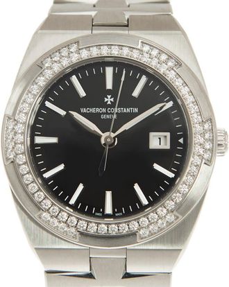 Vacheron Constantin Overseas Quartz Diamond Black Dial Ladies Watch 1205V/100A-B591
