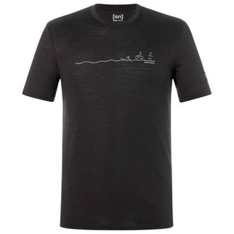 super.natural Tri Tee Merinoshirt f&uuml;r Herren | schwarz