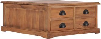 vidaXL Coffee Table 68x68x30 cm Solid Teak Wood Vidaxl