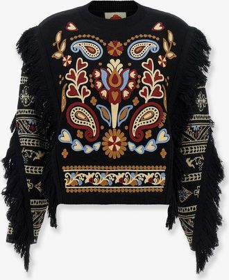 Farm Rio Maglia Love Paisley Cornelli con frangia - FARM RIO - gender_Woman