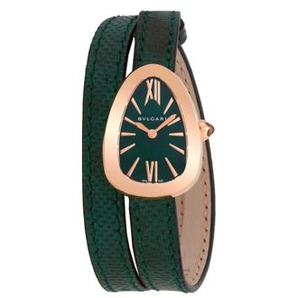 Bulgari Pre-owned Bvlgari Serpenti Green Dial Ladies Watch 102726