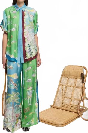 Alemais Daria Silk Shirt In Multi