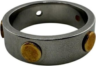 Gucci Gold Silver Gold Plating Band Ring (Pre-Owned)