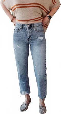 Kancan Francine Straight Leg Jeans In Blue