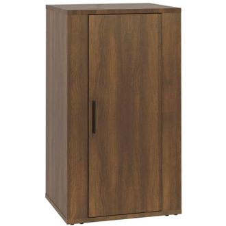 vidaXL Vidaxl - Aparador De Madera Contrachapada Marr&oacute;n Roble 40x33x70 Cm