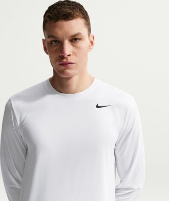 Nike Mens Dri-FIT Legend Long-Sleeve Fitness Top in White | DX0993-100