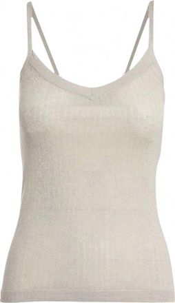 Minnie Rose Womens Silk Cashmere Tank In Oatmeal