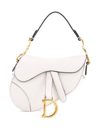 Dior Saddle Handbag Leather Mini shoulder bag - Bianco