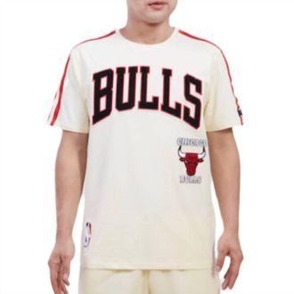 Pro Standard Mens Chicago Bulls Retro Classic Striped Tee In Eggshell/black