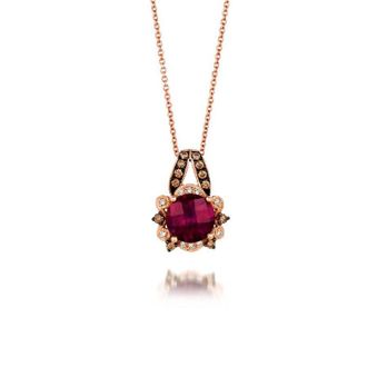 Le Vian Ladies Semi Precious Fashion Pendant in 14k Strawberry Gold