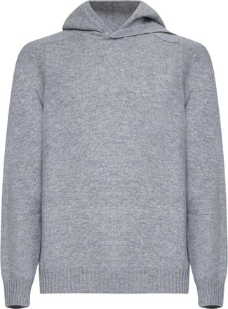 D4.0 Wool Hoodie - Heren - Hoodies - Grijs - 2XL - Wol - Hoodies & sweatvesten