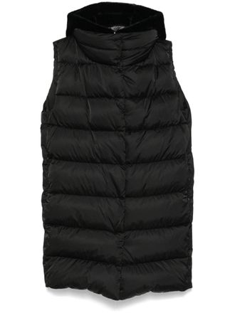 Herno padded gilet - women - Polyester/Polyamide/Down/Feather - 44 - Black
