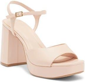 Open Edit Whitney Block Heel Sandal in Pink Petal at Nordstrom Rack, Size 11