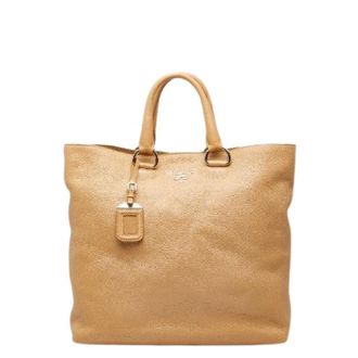 Prada Pre-owned Tote Bags, female, Beige, Size: ONE SIZE Pre-owned Vintage Tote Bag