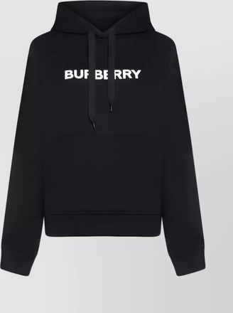 Burberry central logo cotton hoodie
