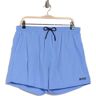 BOSS Lee Swim Trunks in Bright Blue at Nordstrom Rack, Size Xx-Large