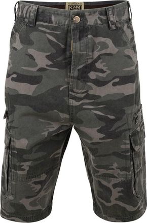 KAM Camo Cargo Shorts Combat Multi Pocket Holiday Camouflage Mens Summer Shorts by Jeanbase Khaki 50
