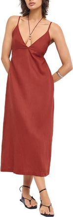 Vitamin A Zella Linen Cover-Up Maxi Dress in Dmr at Nordstrom, Size X-Small